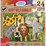 24 PCE HAPPY WILD ANIMALS (X-LARGE) 24 PCE HAPPY WILD ANIMALS (X-LARGE)